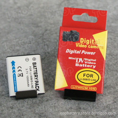 For Olympus Li-50B digital camera battery pack, 3.7V 1000mAh,18 months warranty